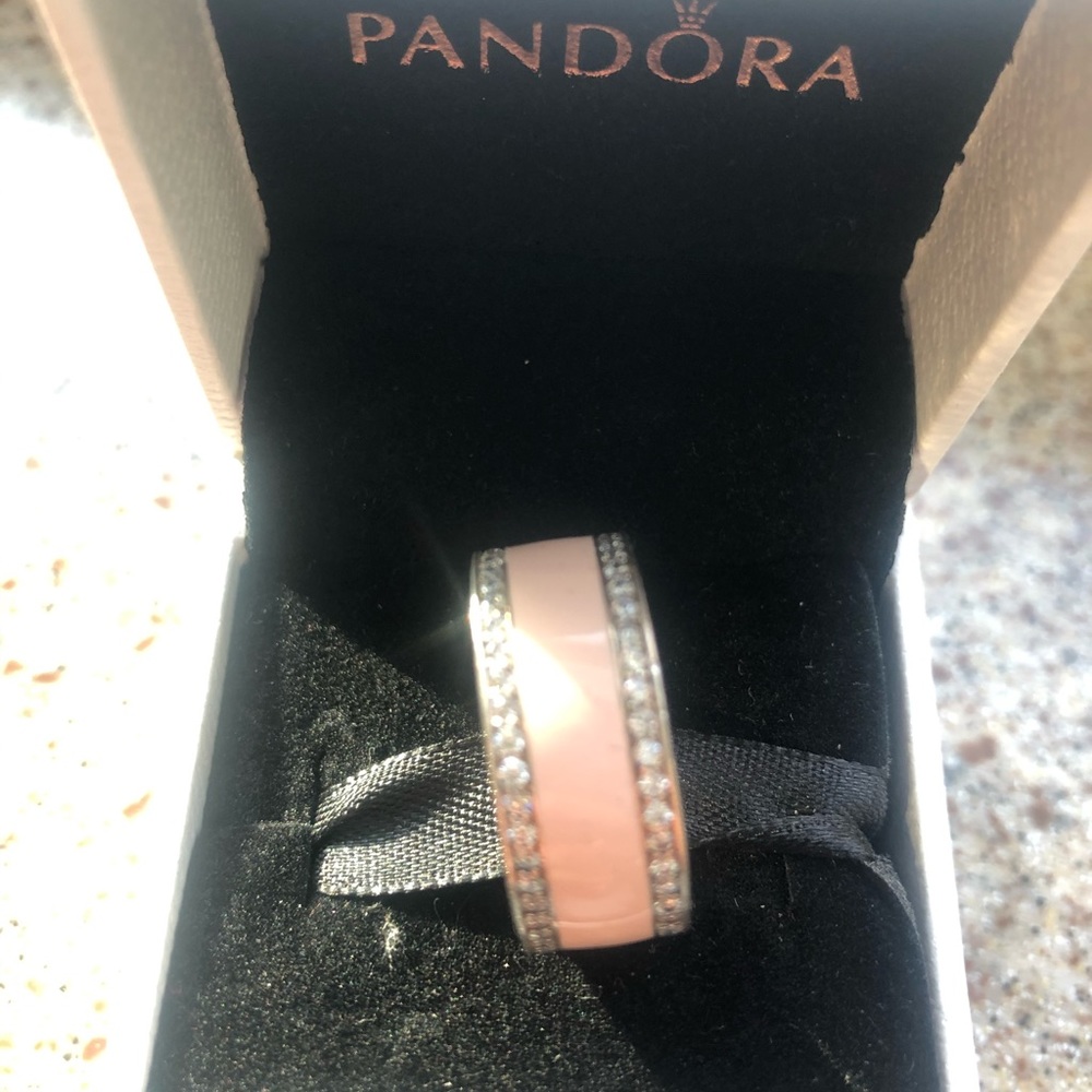 Authentic Pandora pink rings in box  Pristine